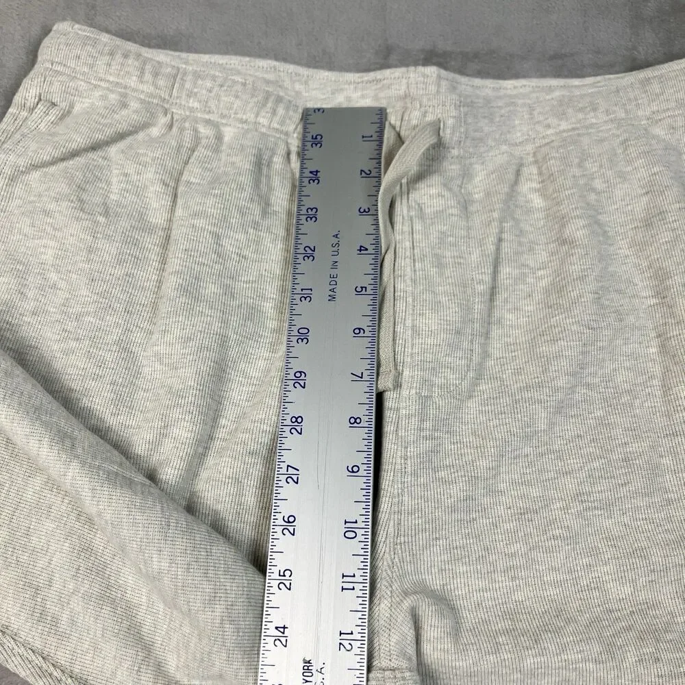 J.Crew Jacquard Rib Knit Jogger Pants Mens L Gray Cotton Lounge Athleisure